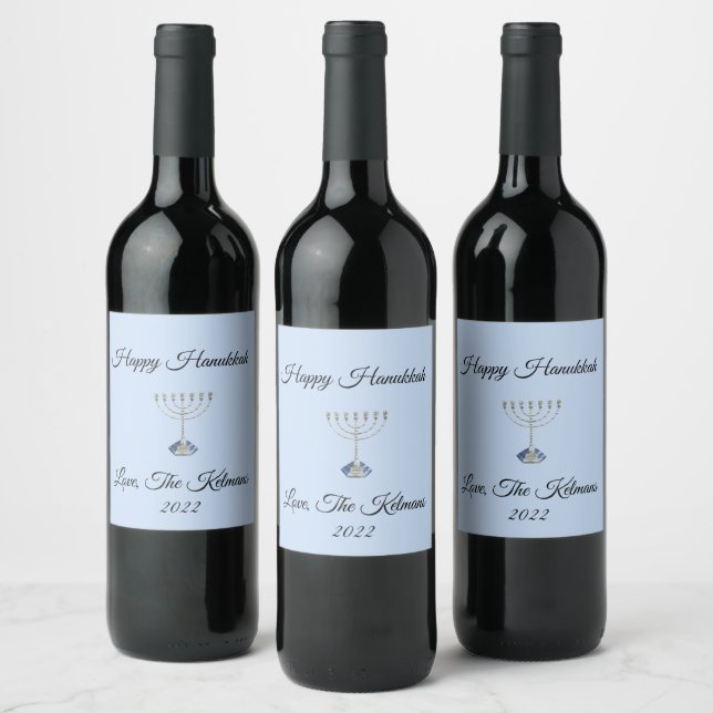 Hanukkah Custom Wine Flasche Labels Weinetikett (Flaschen)