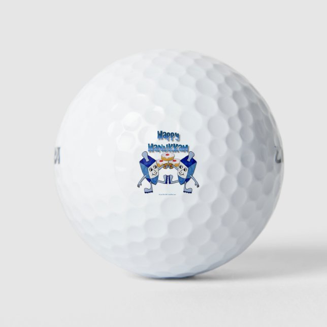 Hanukkah Dancing Dreidels und Jelly Doughnut Golfball (Vorderseite)
