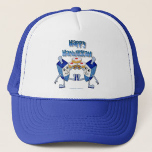 Hanukkah Dancing Dreidels und Jelly Doughnut Truckerkappe