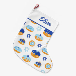 Hanukkah Dekorationen Jelly Donut Grosser Strumpf Großer Weihnachtsstrumpf