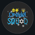 Hanukkah Dereidel Squad Chanukah Match Jew Runder Aufkleber<br><div class="desc">Hanukkah Dereidel Squad Chanukah Match Jew</div>