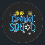 Hanukkah Dereidel Squad Chanukah Match Jew Runder Aufkleber<br><div class="desc">Hanukkah Dereidel Squad Chanukah Match Jew</div>