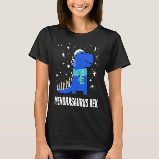 Hanukkah Dinosaur Jewish Celebration T-Shirt (Vorderseite)