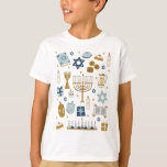 Hanukkah Doodles niedlicher illustrierter T - Shir T-Shirt<br><div class="desc">Hanukkah Doodles niedliches illustriertes Shirt</div>