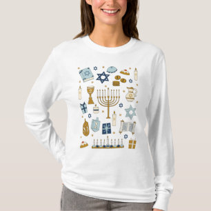 Hanukkah Doodles niedlicher illustrierter T - Shir T-Shirt