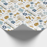 Hanukkah Doodles niedliches illustriertes Wrapping Geschenkpapier<br><div class="desc">Hanukkah Doodles niedliche illustrierte Geschenkpackung</div>