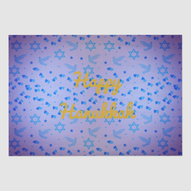 HANUKKAH Dove Tissue Paper personalisieren Seidenpapier (Vorderseite)