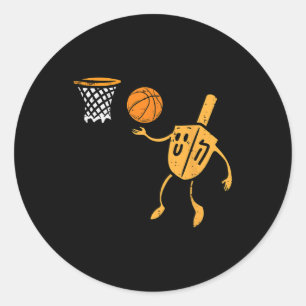 Hanukkah Dreidel Basketball Chanukah Judenbrücke Runder Aufkleber