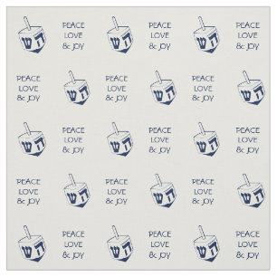 Hanukkah DREIDEL BLUE Peace Liebe Joy Stoff