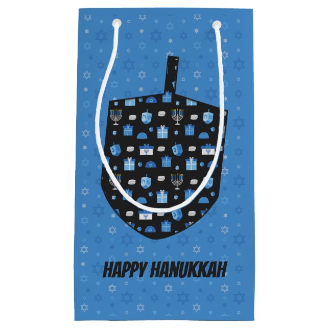 Hanukkah Dreidel Cutout Kleine Geschenktüte (Vorderseite)