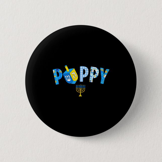 Hanukkah Dreidel Matching Family Party Pajama Ppy  Button (Vorderseite)