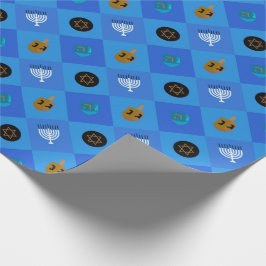 Hanukkah dreidel menorah geschenkpapier