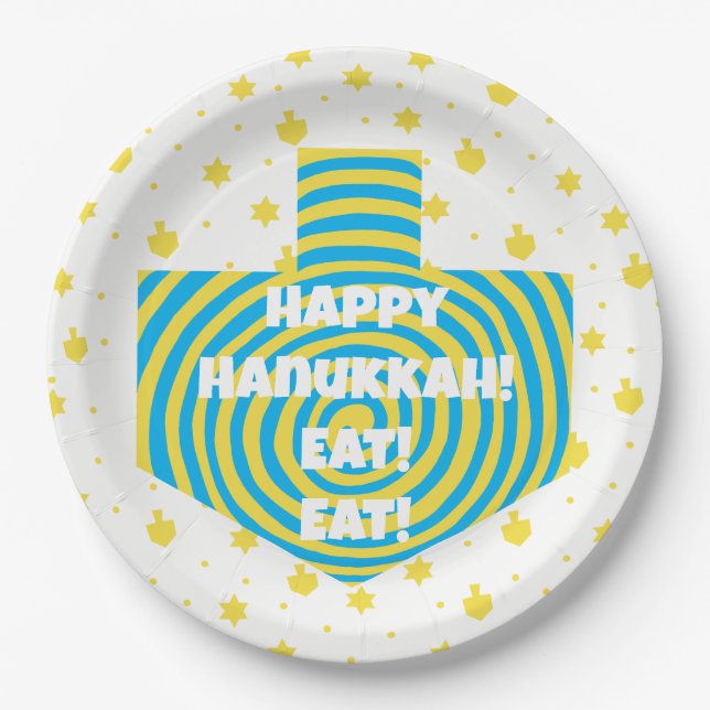 Hanukkah Dreidel Swirl Paper Teller (Vorderseite)