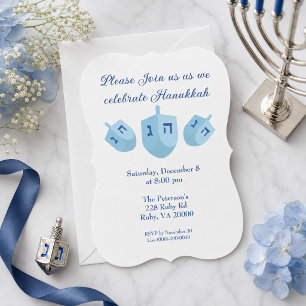 Hanukkah Dreidels Party Einladung