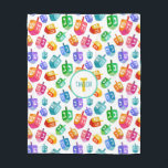 Hanukkah Dreidels Rainbow Watercolor Holiday Fleecedecke<br><div class="desc">Hanukkah Dreidels Rainbow Watercolor Holiday Pattern. Chanukah dreidels in Regenbogenfarbe multicolor.</div>