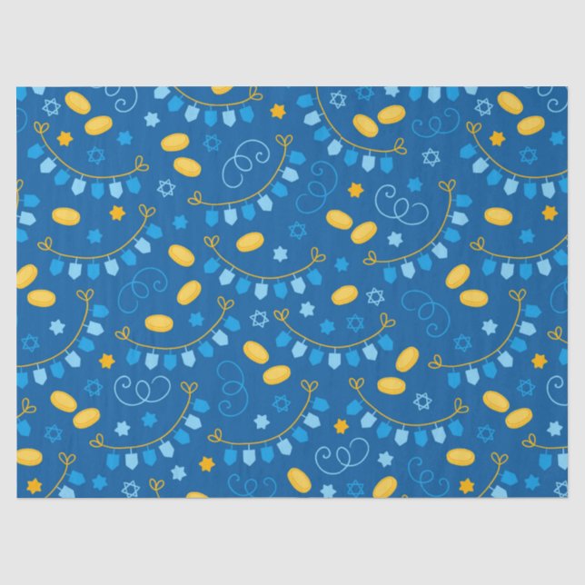 Hanukkah Dreidels Seidenpapier (Vorderseite)