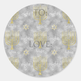 Hanukkah Elegant Stickers (1 1/2"/3")
