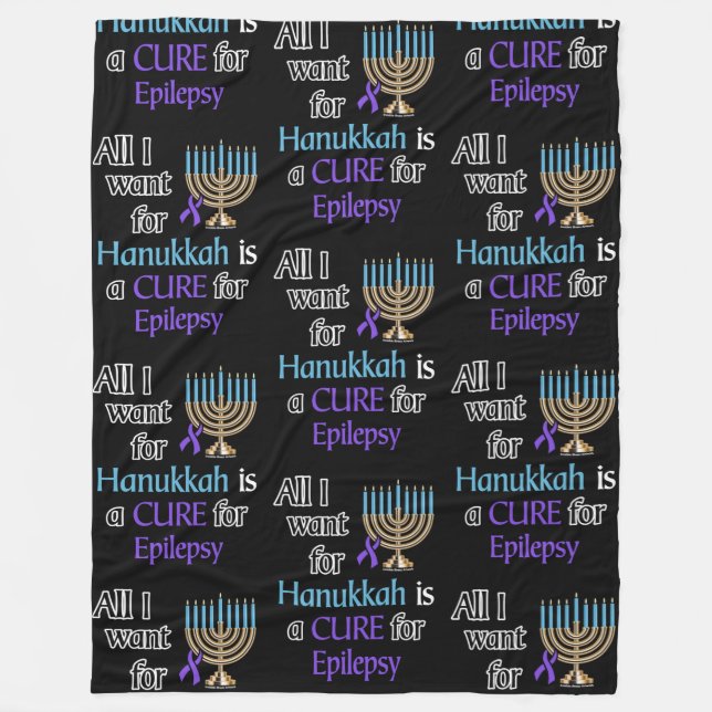 Hanukkah... Epilepsie Fleecedecke (Vorderseite)