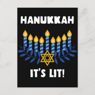 Hanukkah: Es ist Lit Postkarte