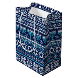Hanukkah Fair Isle Imitats Strick Sweater Mittlere Geschenktüte