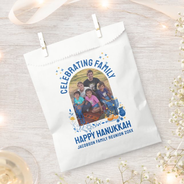 HANUKKAH FAMILY WIEDERSEHEN - Anpassbares Foto Geschenktütchen (Ausgeschnitten)