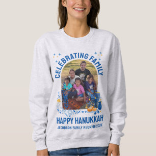 HANUKKAH FAMILY WIEDERSEHEN - Anpassbares Foto Sweatshirt