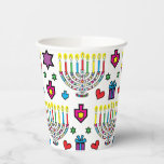 Hanukkah farbenfrohe Menorahs 8 oz. Pappbecher<br><div class="desc">Papier Cups "Hanukkah Colorful Menorahs" 8 oz. Genießen Sie auch die passenden Teller und Papierservietten. Personalisieren durch Hinzufügen von Text. Wählen Sie Ihren bevorzugten Schriftart Stil, Farbe und Größe. Danke, dass ihr angehalten und vorbeigekommen seid! Happy Hanukkah/Chanukah Sameach! Größe: 8oz Paper Cup Werfen Sie ein spektakuläres Party mit vollständig anpassbaren...</div>