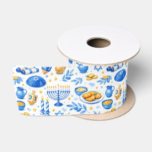 Hanukkah-Feier-Ikonen Satinband