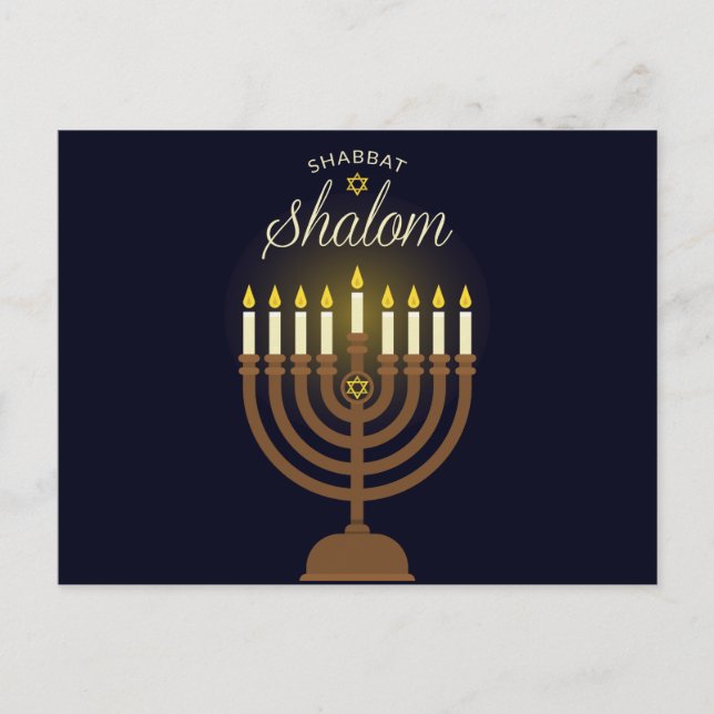 Hanukkah Feiertagspostkarte (Vorderseite)