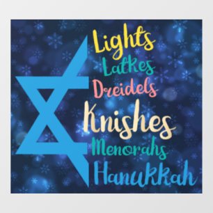 Hanukkah Fensterklammer Fensteraufkleber