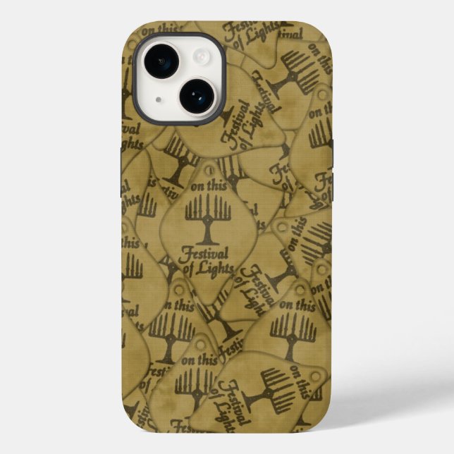 Hanukkah Festival of Lights Handy Fall Case-Mate iPhone 14 Hülle (Rückseite)
