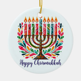 Hanukkah Festival of Lights Keramik Ornament