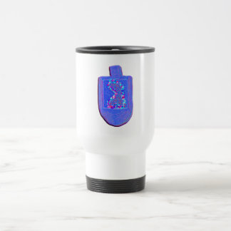 Hanukkah floral dreidel reisebecher