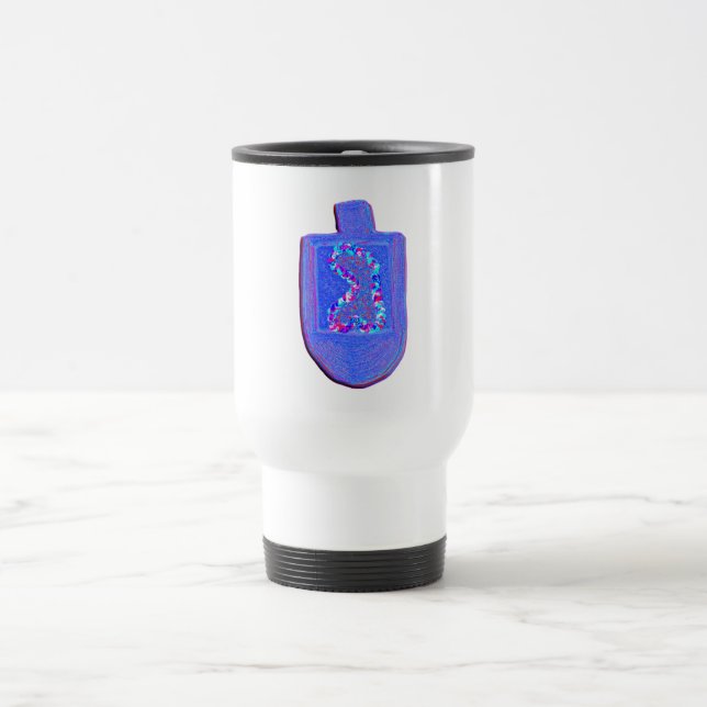 Hanukkah floral dreidel reisebecher (Mittel)