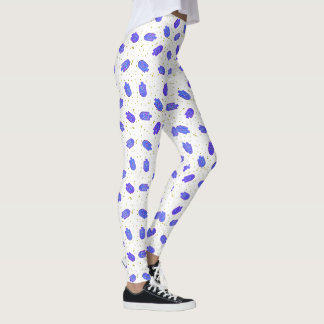 Hanukkah floral dreidels and gelt leggings