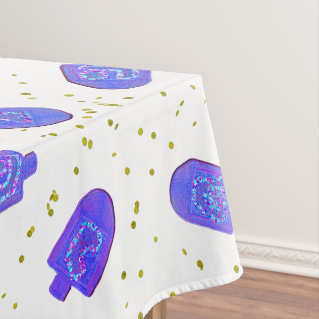 Hanukkah floral dreidels and gelt tischdecke (Beispiel)