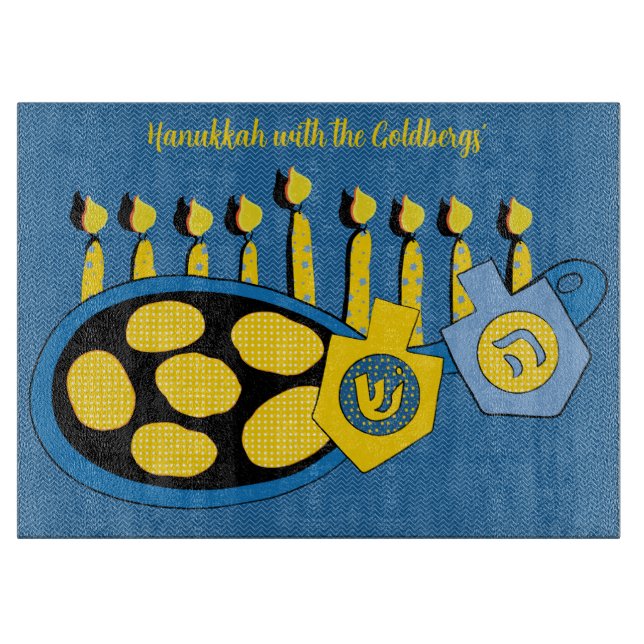 Hanukkah Fried Latkes Schneidebrett (Vorderseite)