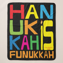Hanukkah Funukkah Sherpa Blanket/Mittel Sherpadecke
