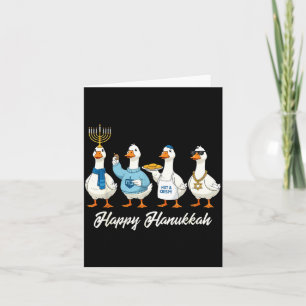 Hanukkah-Gans Frohes Hanukkah Menora Dreidel Jude Karte