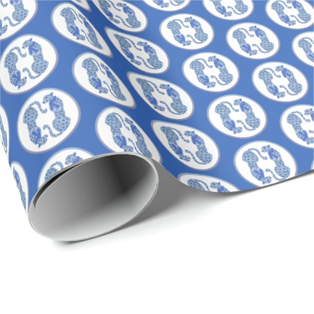Hanukkah Geparden-Geschenkpapier  Geschenkpapier (Rolleneckpunkt)