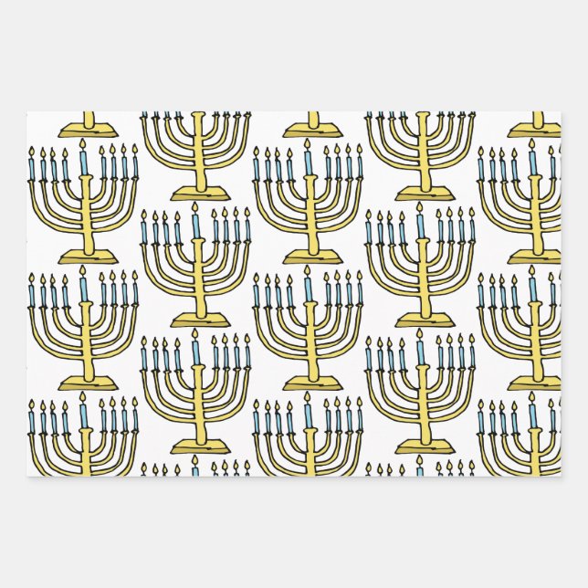 Hanukkah Geschenkpapier Set (Vorderseite 3)