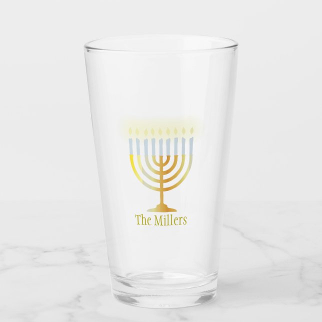 Hanukkah Glass Glas (Vorderseite)
