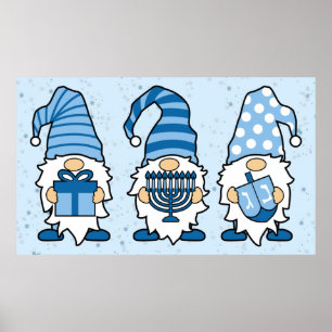 Hanukkah Gnomes Trio Poster