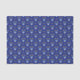 Hanukkah Gold Star von David Menorah White Blue Seidenpapier