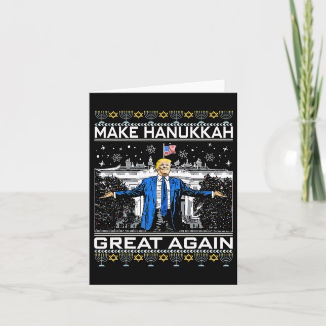 Hanukkah Great wieder Funny Trump Ugly Chanuka Karte (Vorderseite)
