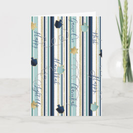 Hanukkah Greeting Card Dreidels Feiertagskarte