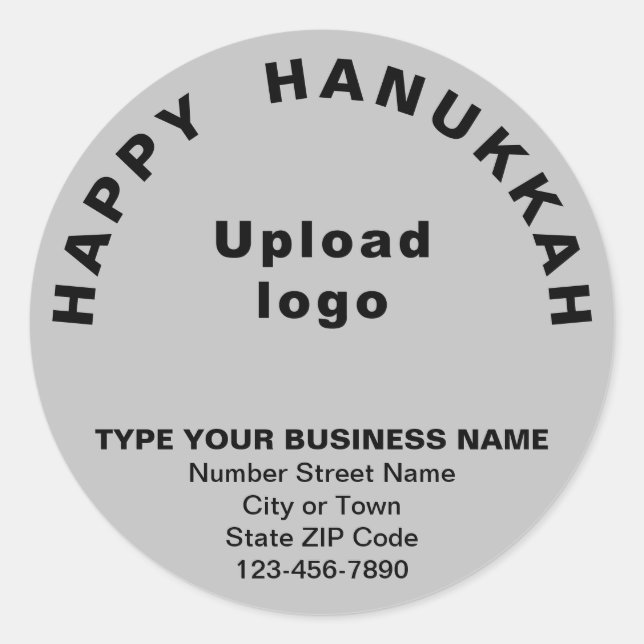 Hanukkah Gruß auf grauem Rundsticker Runder Aufkleber (Vorderseite)