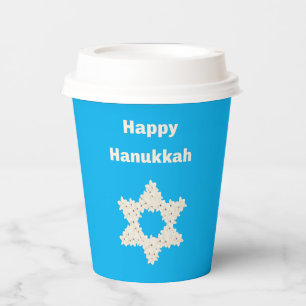 Hanukkah Gruß mit Blume Pappbecher