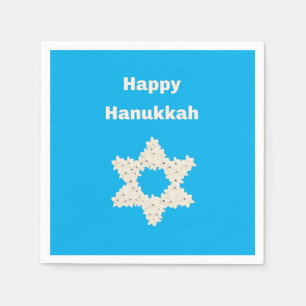 Hanukkah Gruß mit Blume Serviette