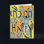 Hanukkah Grußkarte Hanukkah Happy Art Glitz Feiertagskarte<br><div class="desc">"Hanukkah "Hanukkah Happy Art Glitz" Grußkarte mit Umschlag. Personalisieren Sie, indem Sie Text auf der Innenseite der Grußkarte löschen und durch Ihre eigene Nachricht ersetzen. Wählen Sie Ihren bevorzugten Schriftart Stil, Farbe und Größe. Alle Elemente können bearbeitet werden (gedreht, verschoben, gelöscht, verändert usw.) Danke, dass ihr angehalten und vorbeigekommen seid!...</div>
